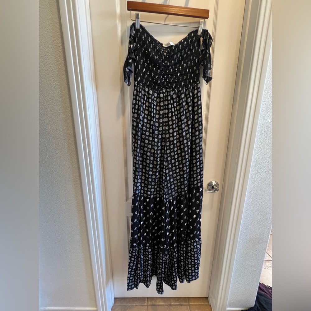 Chic Black and White Polka Dot Dress